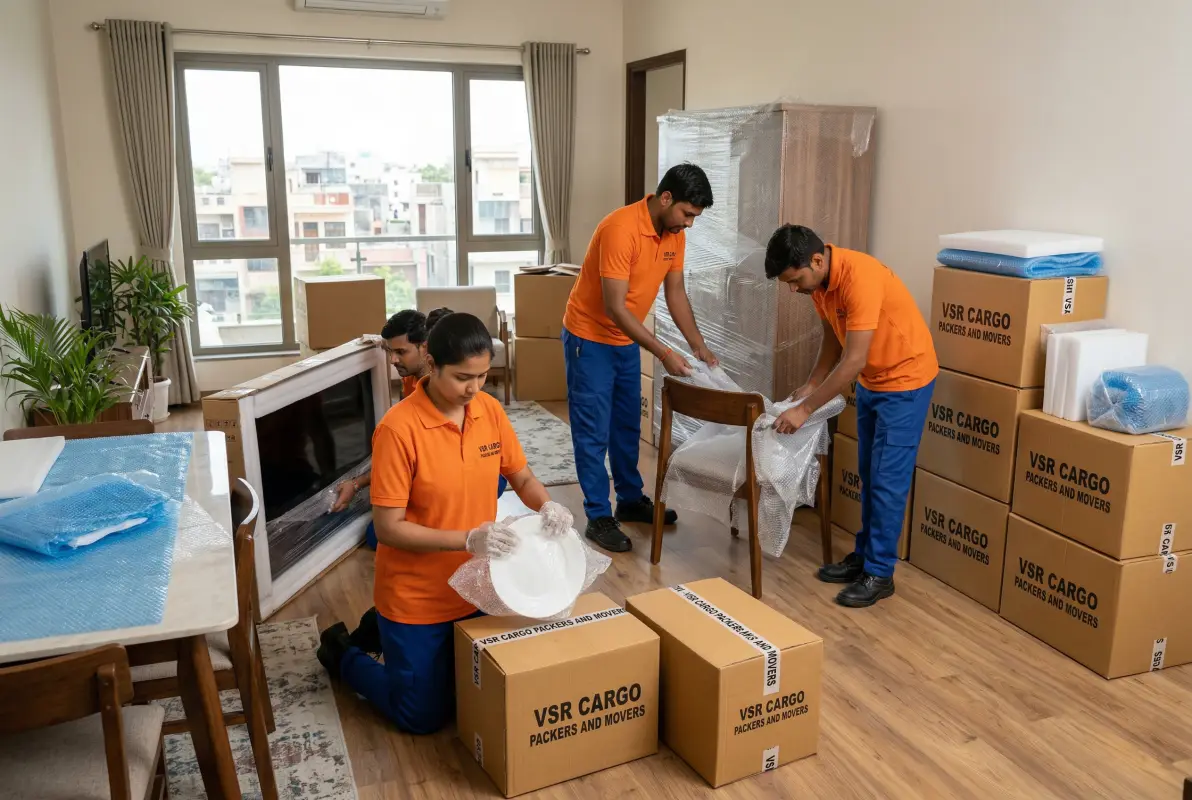 Expert packing of household items using premium materials by VSR CargoPackers