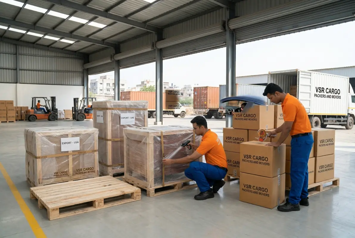 Export quality packing of household goods for international shipping from India