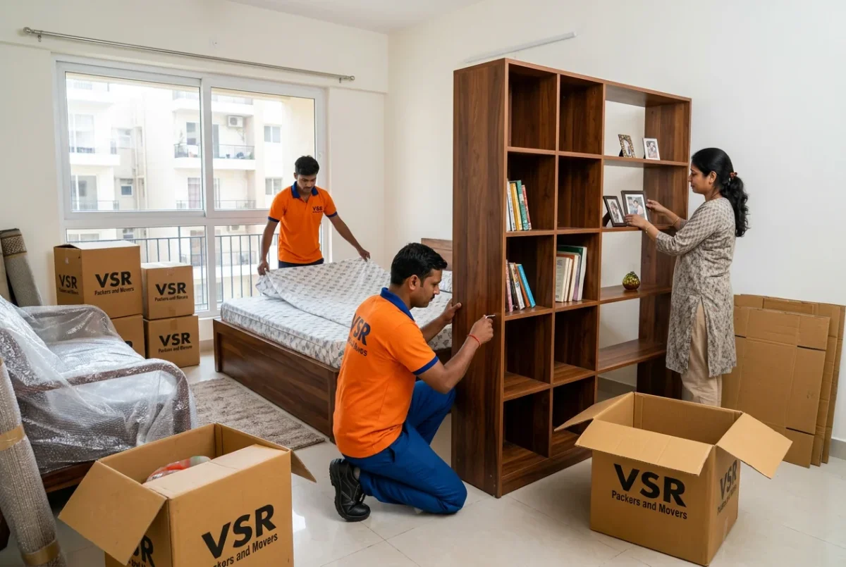 Safe delivery and unpacking of household goods at new home location