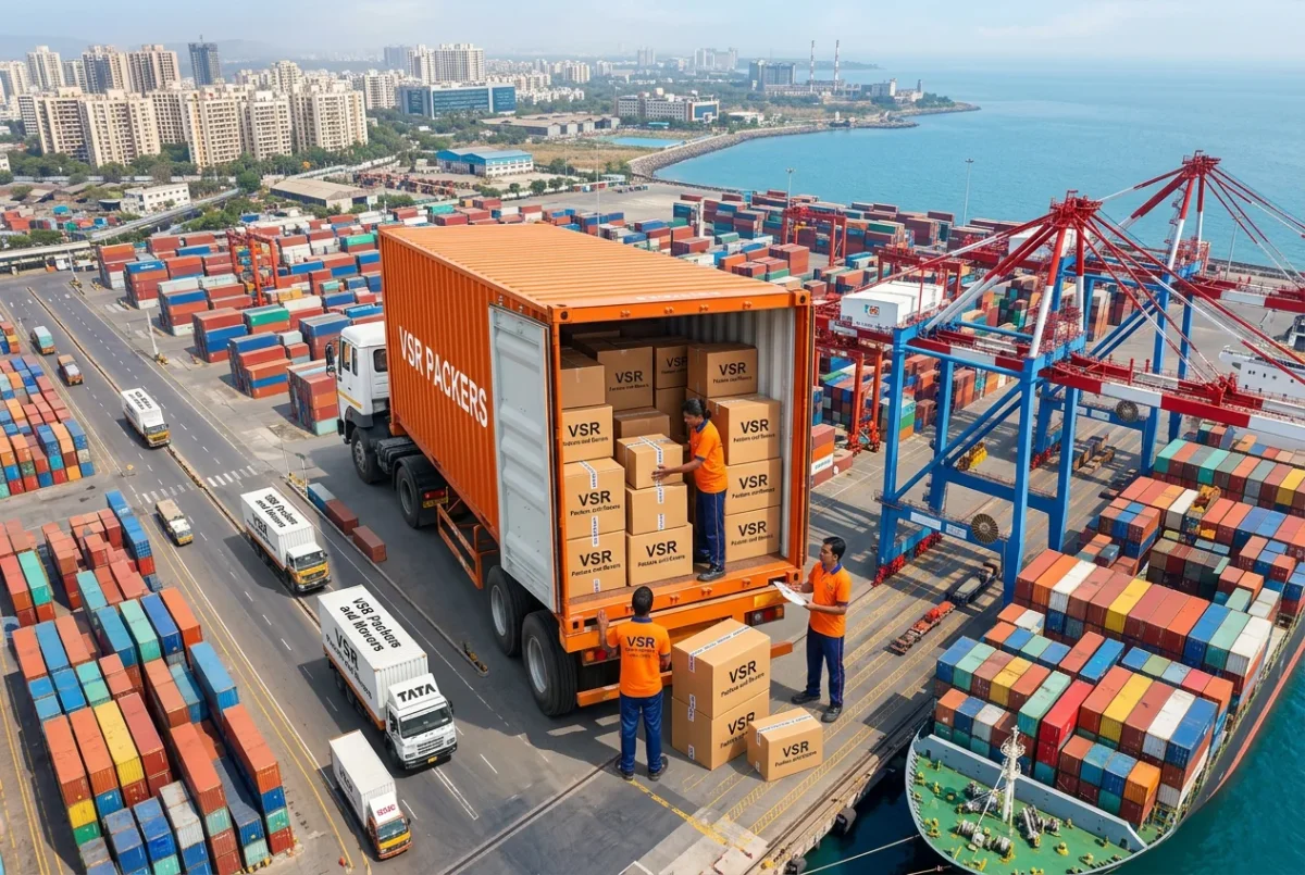 Shipping container loading for international household goods relocation