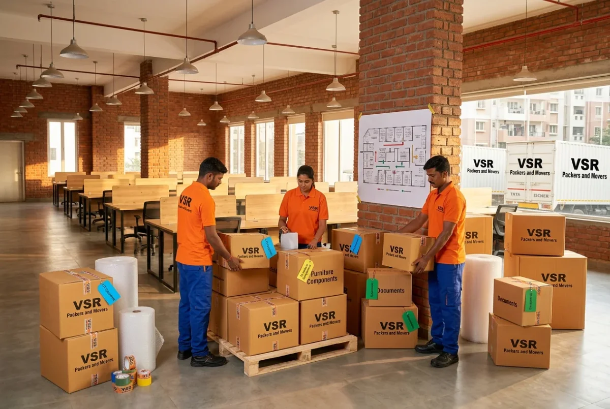 Professional corporate office relocation and shifting service by VSR Packers and Movers India
