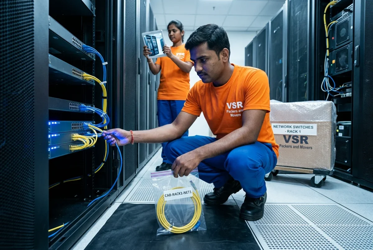 Secure packing of IT equipment, servers, and computers for office relocation